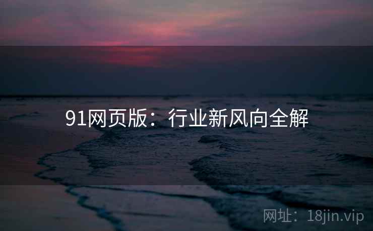 91网页版：行业新风向全解  第2张