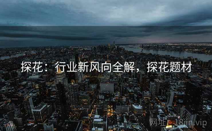 探花：行业新风向全解，探花题材  第2张
