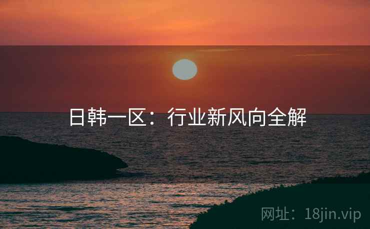日韩一区：行业新风向全解  第1张