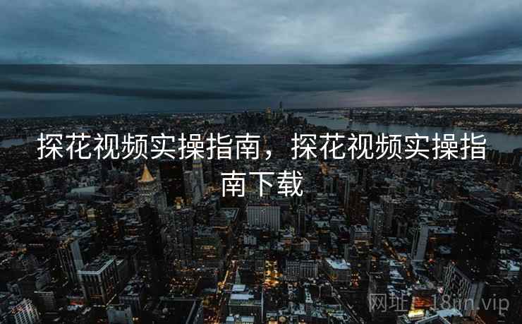 探花视频实操指南，探花视频实操指南下载  第1张
