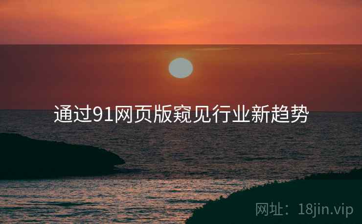 通过91网页版窥见行业新趋势  第1张