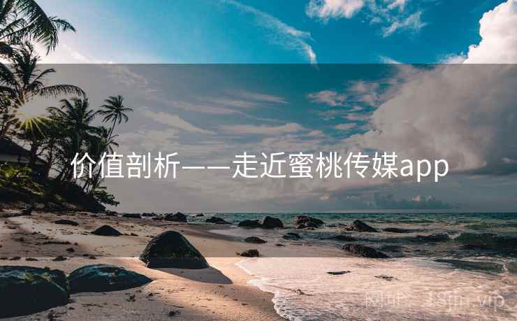 价值剖析——走近蜜桃传媒app  第2张
